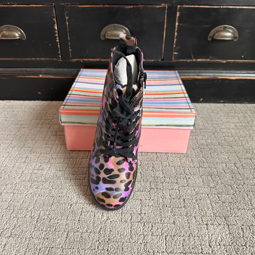 MIA Girls 3M Guiletta Combat Boots Multi Leopard New